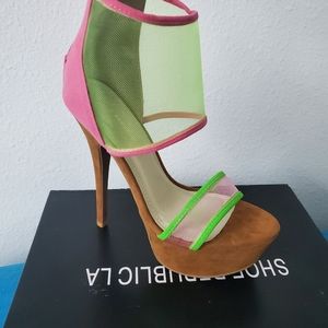 Heels Green and Pink 7